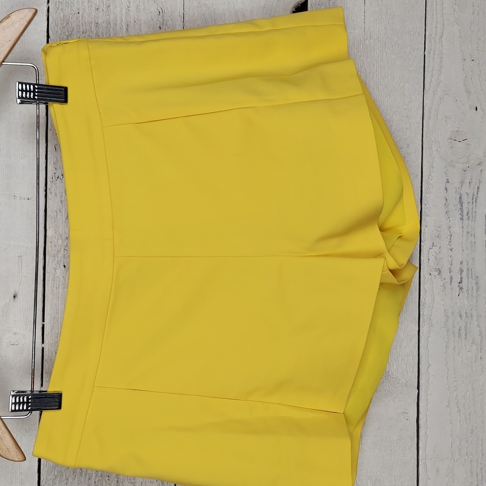 Ramy Brook The Luxe Adele High Waist Short Shorts Yellow Size 10 NWT